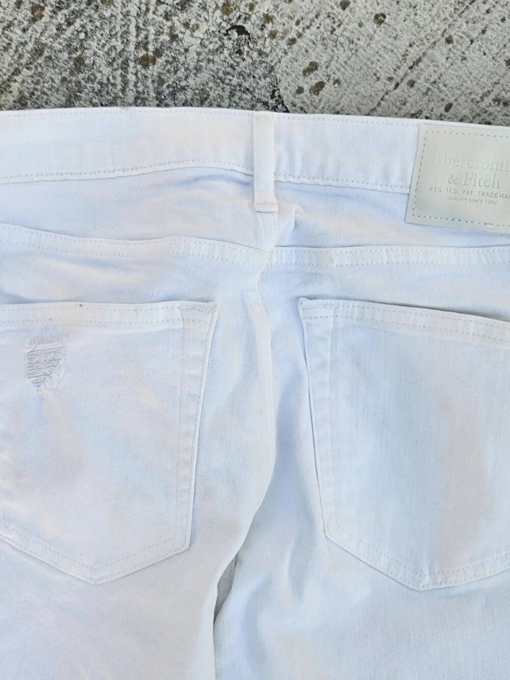 Abercrombie & Fitch Women Jeans White Denim Athletic Skinny Stretch Size 28W 30L - Picture 7 of 13